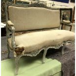 A circa 1900 French grey painted (former