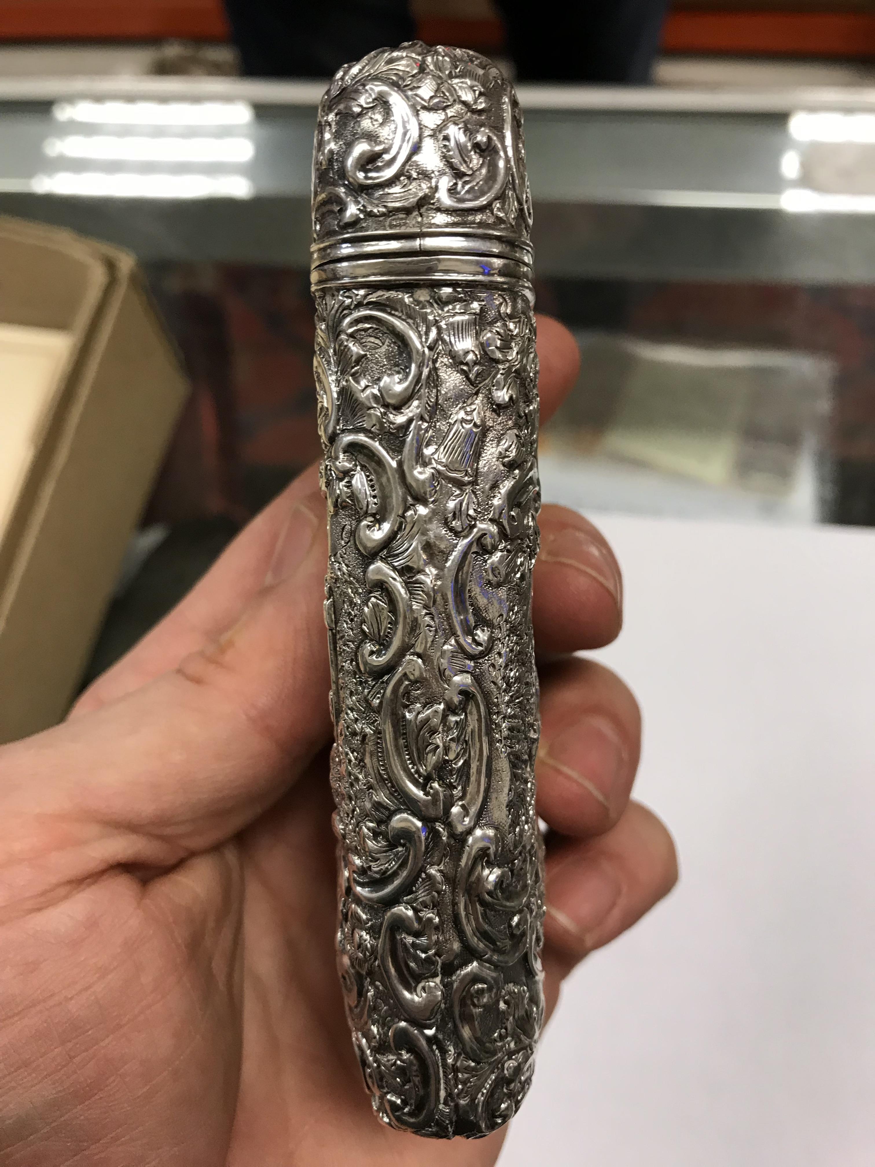 A silver cigar case (by Nathaniel Mills, - Image 4 of 18