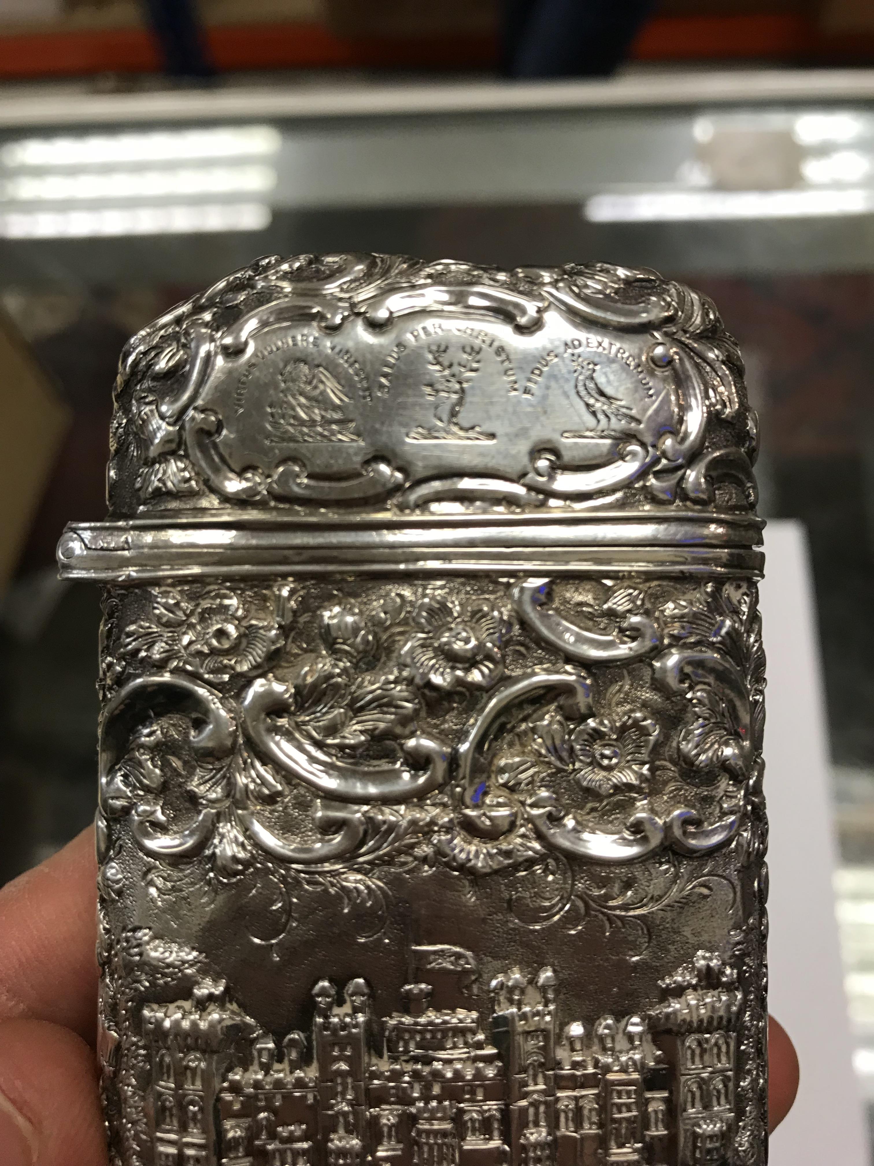 A silver cigar case (by Nathaniel Mills, - Image 2 of 18