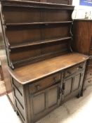 An Old Charm style oak dresser, the two