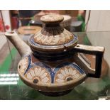 A Martin Brothers stoneware teapot of sq