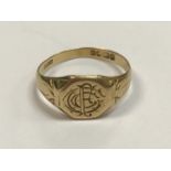 A Victorian 18 carat gold signet ring be