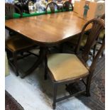 A set of eight Hepplewhite design mahogany framed dining chairs,