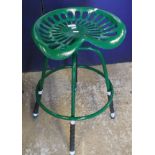 A pair of green painted cast iron "tract