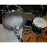 A Diamond drum kit with base drum, two tom-toms,