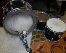 A Diamond drum kit with base drum, two tom-toms,