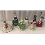 A collection of Royal Doulton figurines comprising "Good Day Sir" (HN2896), "Mary Mary" (HN 2044),