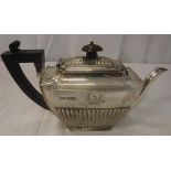 An Edwardian silver miniature teapot (by Aitken Brothers, Sheffield 1902),