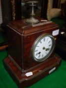 A 19th Century French Rosso marble cased mantel clock,