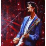 JUAN CARLOS FERRIGNO (Born 1960) "Chris Rea Playing a Fender Stratocaster", oil on canvas,