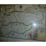AFTER CHRISTOPHERUS SAXTON "Saxton's Map of Kent, Sussex, Surrey and Middlesex",