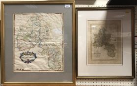 AFTER ROBERT MORDEN "Map of Gloucestershire" hand coloured engraving together with AFTER J SKELTON