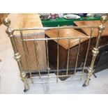 A modern Victorian style brass single bedstead