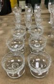 Six Thomas Webb wine glasses,