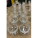 Six Thomas Webb wine glasses,