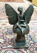 ROLAND MOLL "Pixie" a bronzed cold cast sculpture limited edition 609/750 with certificate signed