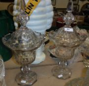 Two Victorian sweetmeat jars,