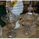 Two Victorian sweetmeat jars,