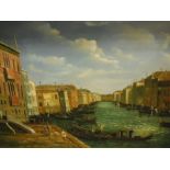 IN THE STYLE OF CANALETTO "Venetian Scenes" a pair, oil on panel, unsigned,