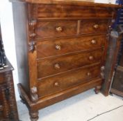 A Victorian Derbyshire type chest of drawers,