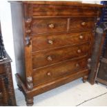 A Victorian Derbyshire type chest of drawers,