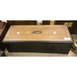 A 19th Century Swiss rosewood and marquetry inlaid cased musical box with eight airs,