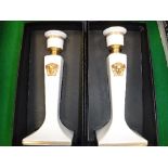 A pair of Rosenthal studio linie "Versace Gorgona" candlesticks, 21 cm high,