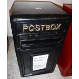 A black painted vintage style post box Size approx.