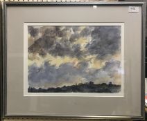 PHILIP MOYSEY "Landscape with Angry Sky" watercolour apparently unsigned, dated 1.7.