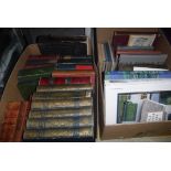 Two boxes of various reference books,