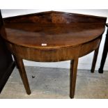 A 19th Century mahogany demi-lune side table Size approx.