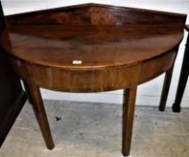 A 19th Century mahogany demi-lune side table Size approx.