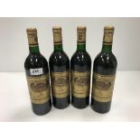 Four bottles Chateau Batailley Grand Cru Classé Pauillac 1988