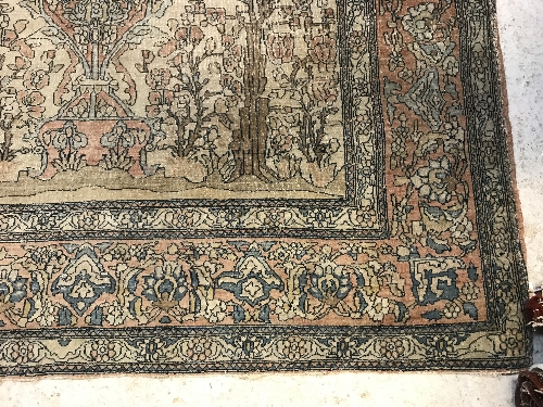 A fine Isphan rug with central Tree of Life decoration on a cream ground, - Image 3 of 25