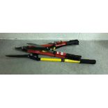 An Amtech set of lopping shears, garden shears and secateurs,