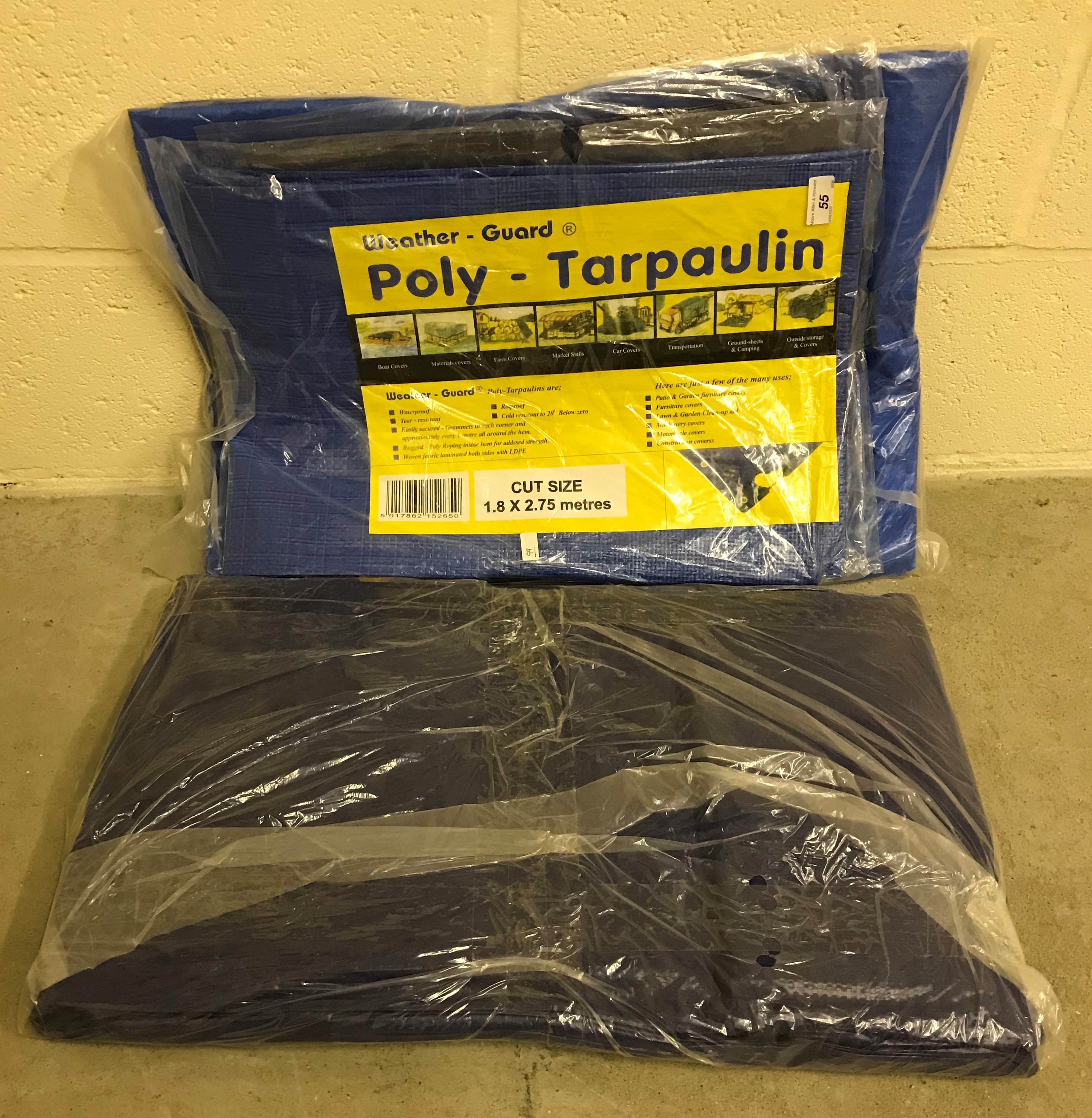 Four various tarpaulins and a 18ft x 23ft tarpaulin - Image 2 of 2