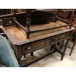 A 19th Century mahogany amd inlaid bow fronted fold over tea table,