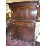 A 18th Century Lake district oak court cupboard,