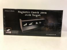 An Anglo Arms magnetic knockdown target