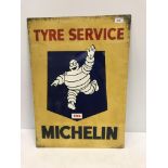 A reproduction rectangular metal sign, "Michelin Tyre Service",
