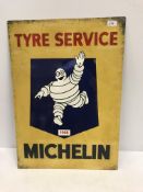 A reproduction rectangular metal sign, "Michelin Tyre Service",