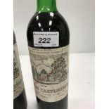 Two bottles Chateau Cantemerle Grand Cru Classé 1976