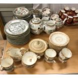 A collection of assorted 19th Century and later tea wares, dessert services, etc,