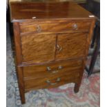 A late George III mahogany night table,