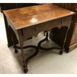A 19th Century oak single drawer side table in the circa 1700 manner,