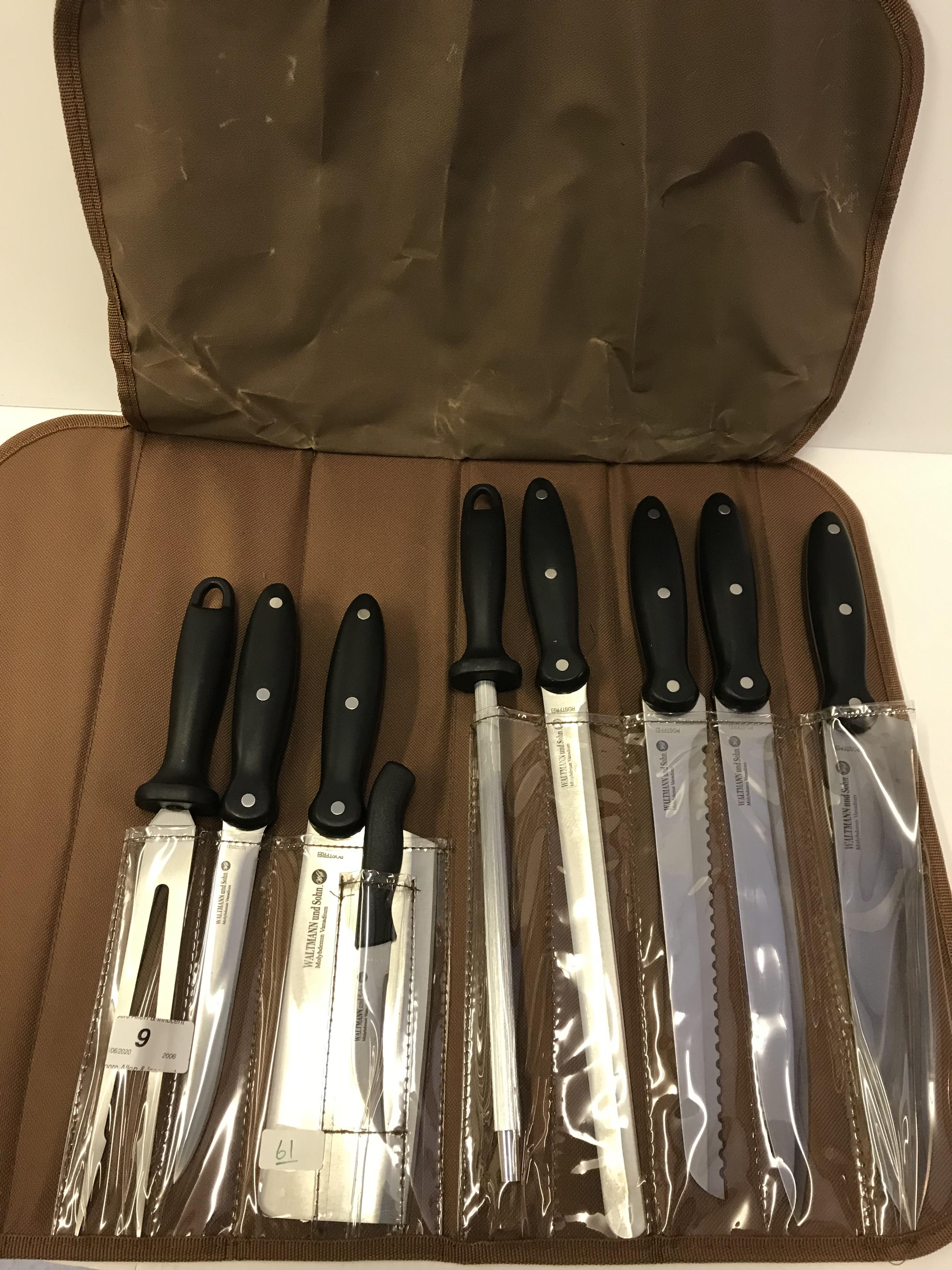 A Waltmann und Sohn 9 piece knife set