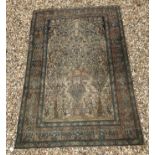 A fine Isphan rug with central Tree of Life decoration on a cream ground,