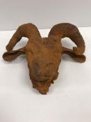 A cast iron Billie Goat head