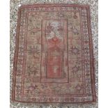 An Ushak prayer rug,
