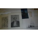 A collection of assorted prints, etchings, etc,